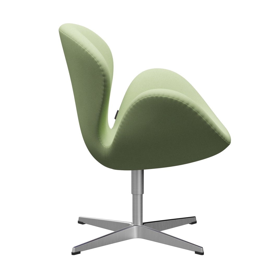 Fritz Hansen Swan Lounge Chair, satén kartáčovaný hliník/divina světle žlutá