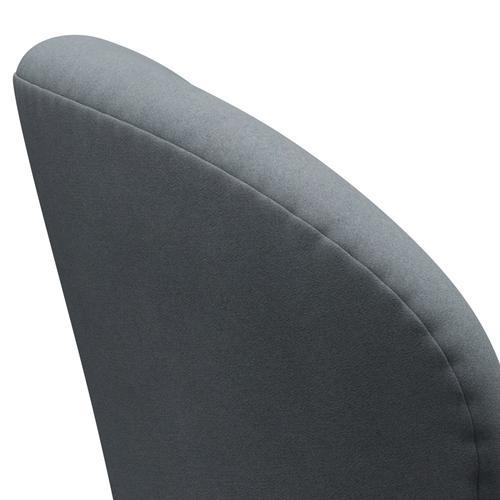 Fritz Hansen Swan Lounge Chair, satén kartáčovaný hliník/divina světle šedá