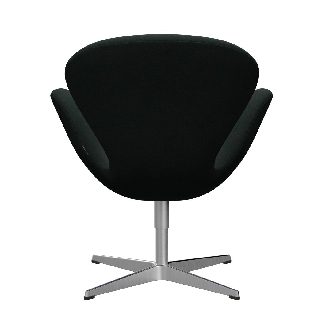 Fritz Hansen Swan Lounge Chair, Satin Brushed Aluminium/Divina Carbon