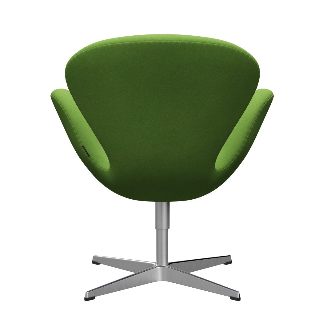 Fritz Hansen Swan Lounge Chair, saténové kartáčované hliníkové/Divina Lime Light