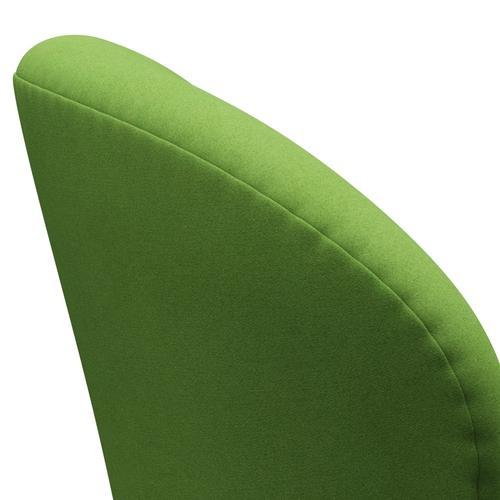 Fritz Hansen Swan Lounge Chair, Satin Brushed Aluminium/Divina Lime Light