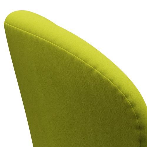 Fritz Hansen Swan Lounge Chair, Satin Brushed Aluminium/Divina Lime