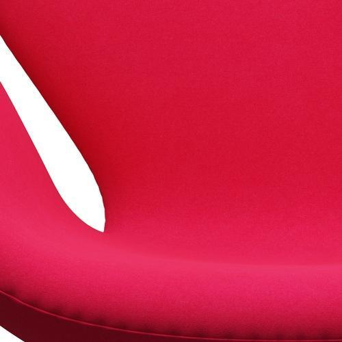 Fritz Hansen Swan Lounge Chair, Satin Brushed Aluminium/Divina Pink Lipstick