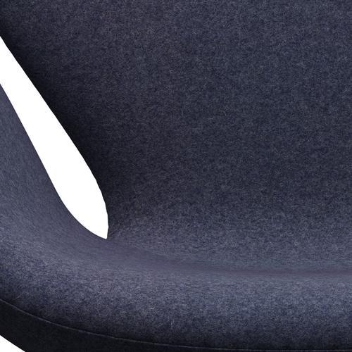 Fritz Hansen Swan Lounge Chair, satén kartáčovaný hliník/divina md chladná šedá