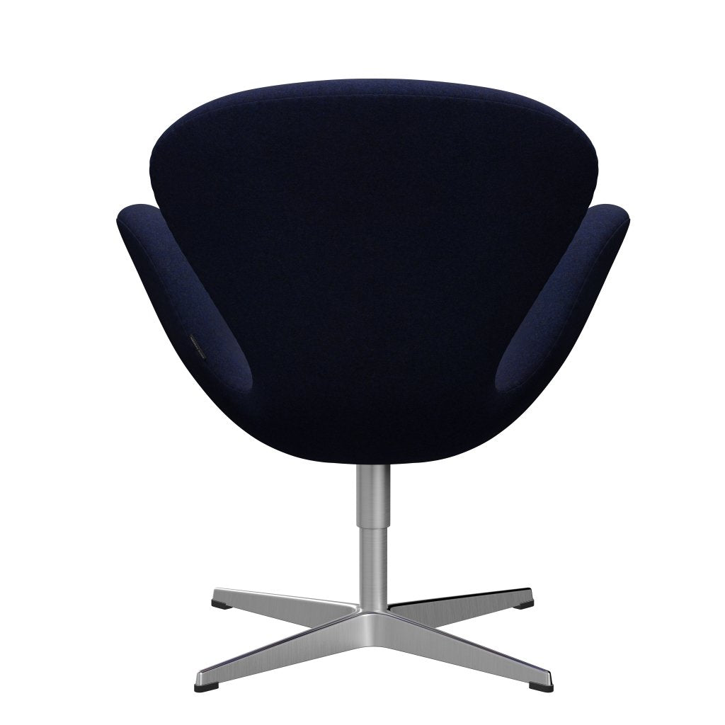 Fritz Hansen Swan Lounge Chair, satén kartáčovaný hliník/Divina MD Midnight Blue