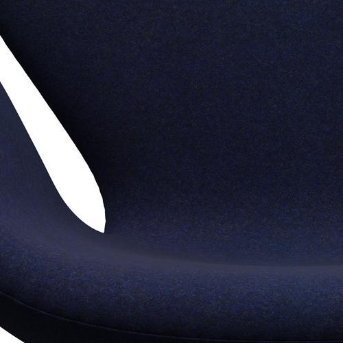 Fritz Hansen Swan Lounge Chair, satén kartáčovaný hliník/Divina MD Midnight Blue