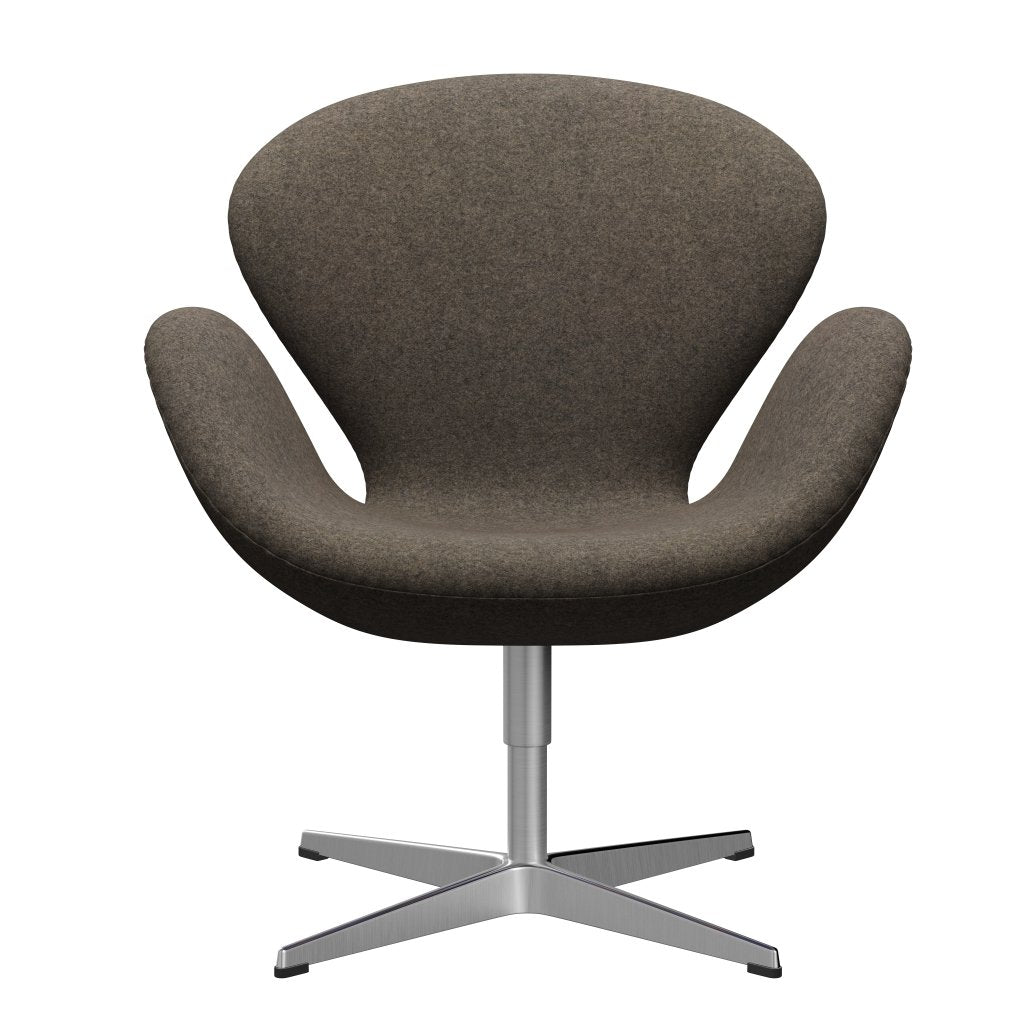 Fritz Hansen Swan Lounge Chair, satén kartáčovaný hliník/Divina MD krt