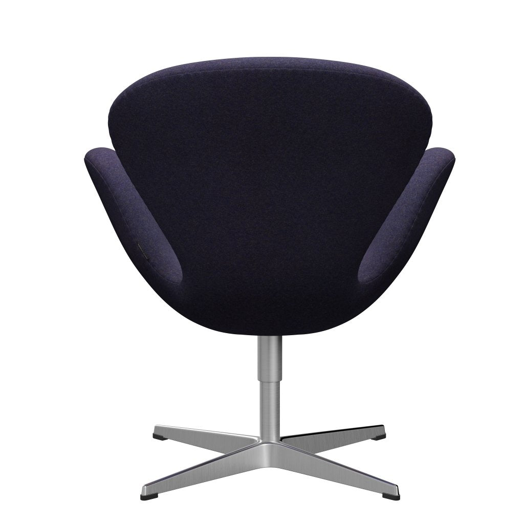 Fritz Hansen Swan Lounge Chair, Satin Brushed Aluminium/Divina Md Dusty Blue