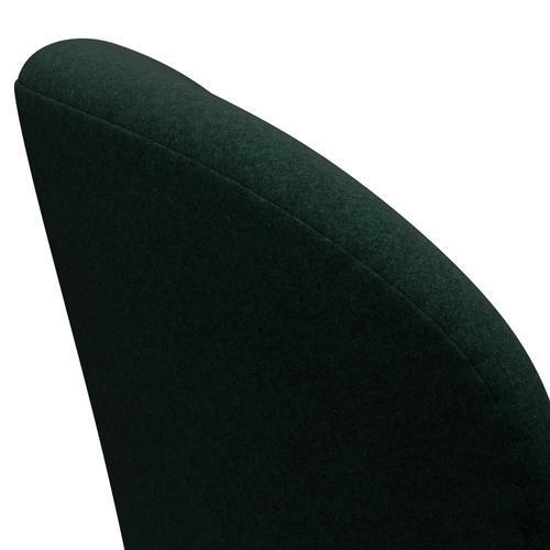 Fritz Hansen Swan Lounge Chair, saténová kartáčovaná hliník/Divina Melange Dark Green (871)