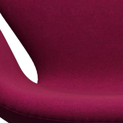 Ritz Hansen Swan Lounge Chair, satén kartáčovaná hliník/divina melange růžová rtěnka