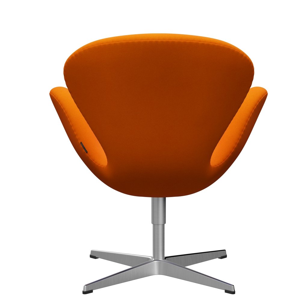 Fritz Hansen Swan Lounge Chair, satén kartáčovaný hliník/Divina Orange Dark