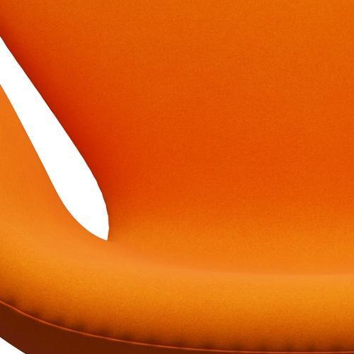 Fritz Hansen Swan Lounge Chair, satén kartáčovaný hliník/Divina Orange Dark