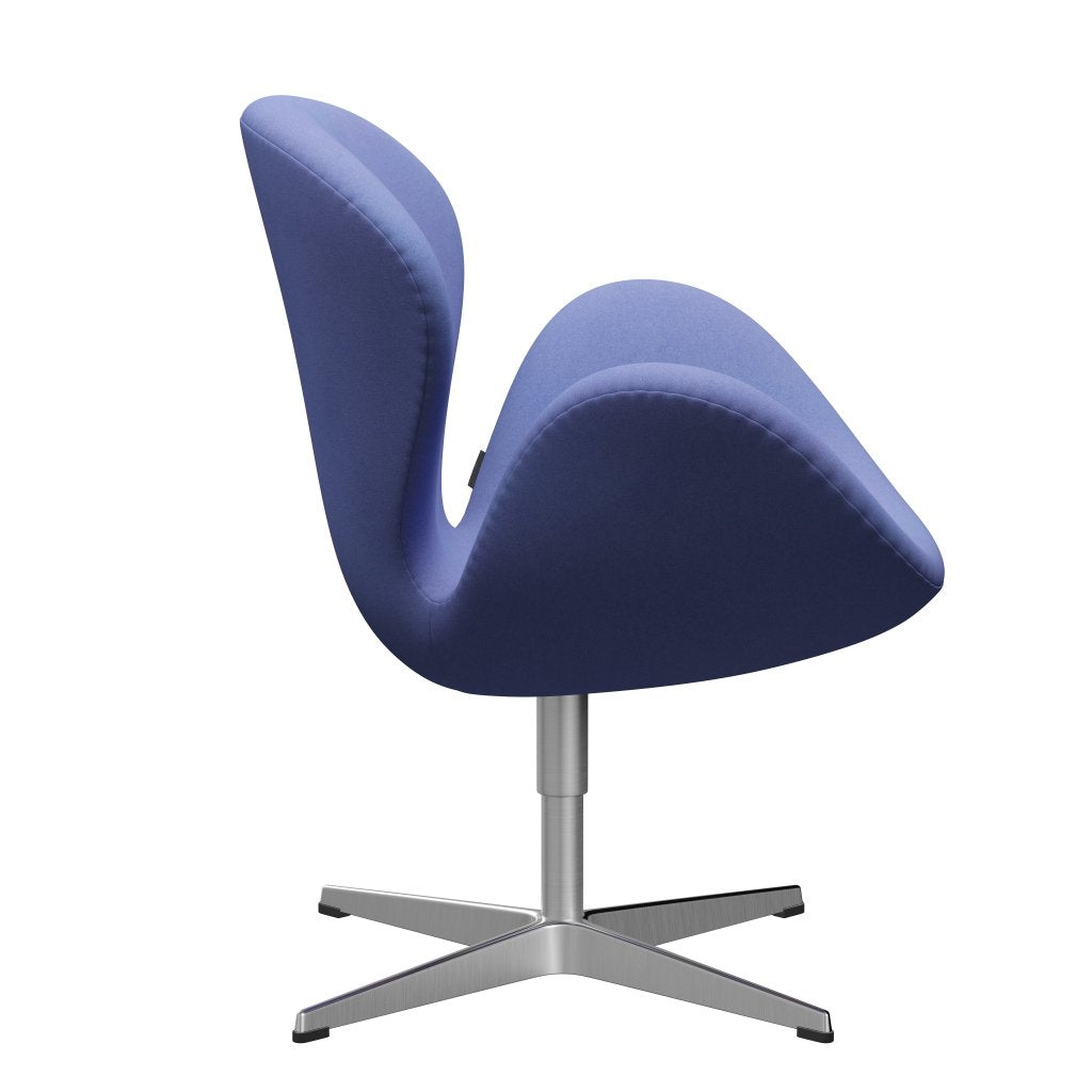 Fritz Hansen Swan Lounge Chair, satén kartáčovaný hliník/divina Pastel Blue