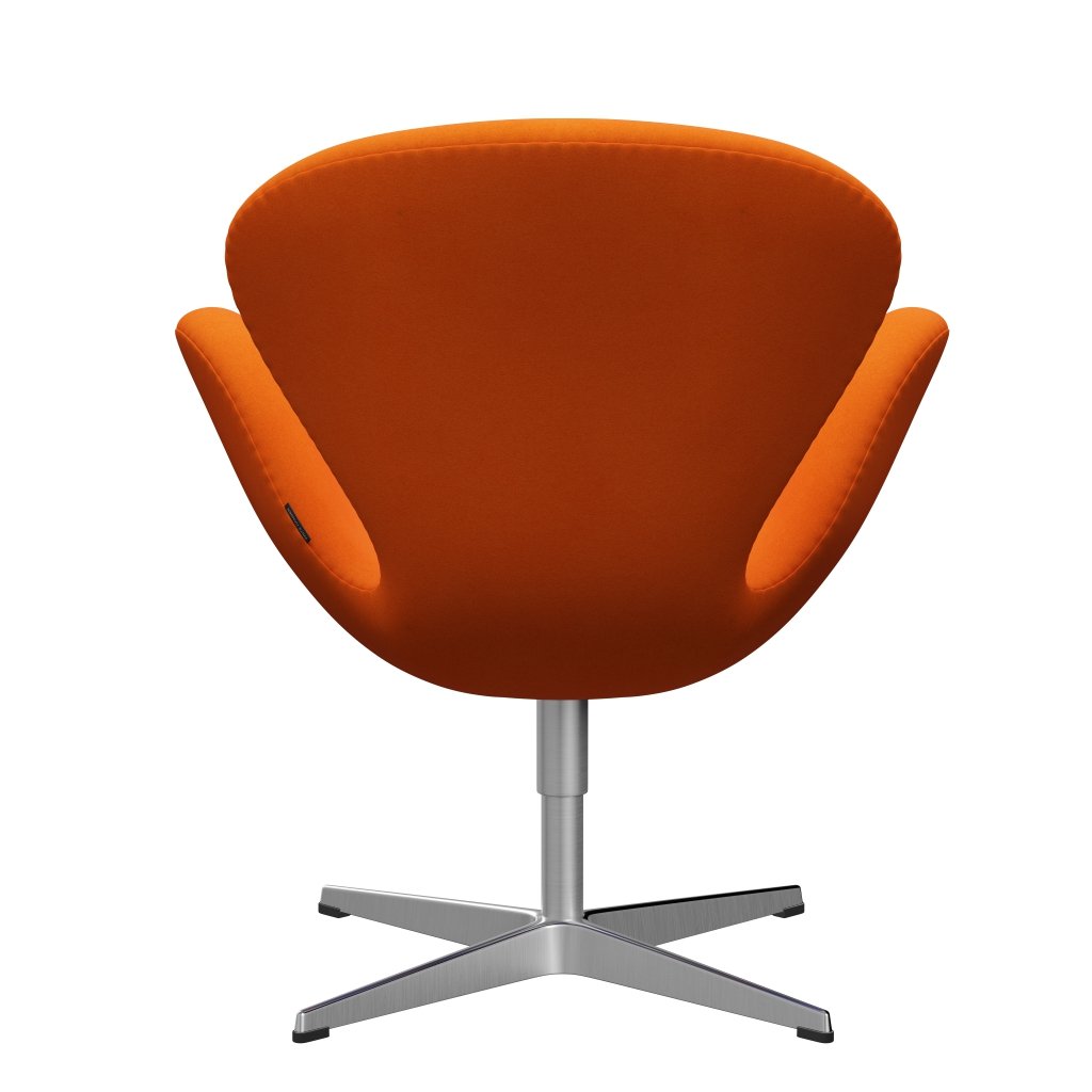 Fritz Hansen Swan Lounge Chair, satén kartáčovaný hliník/Divina Pastello Orange