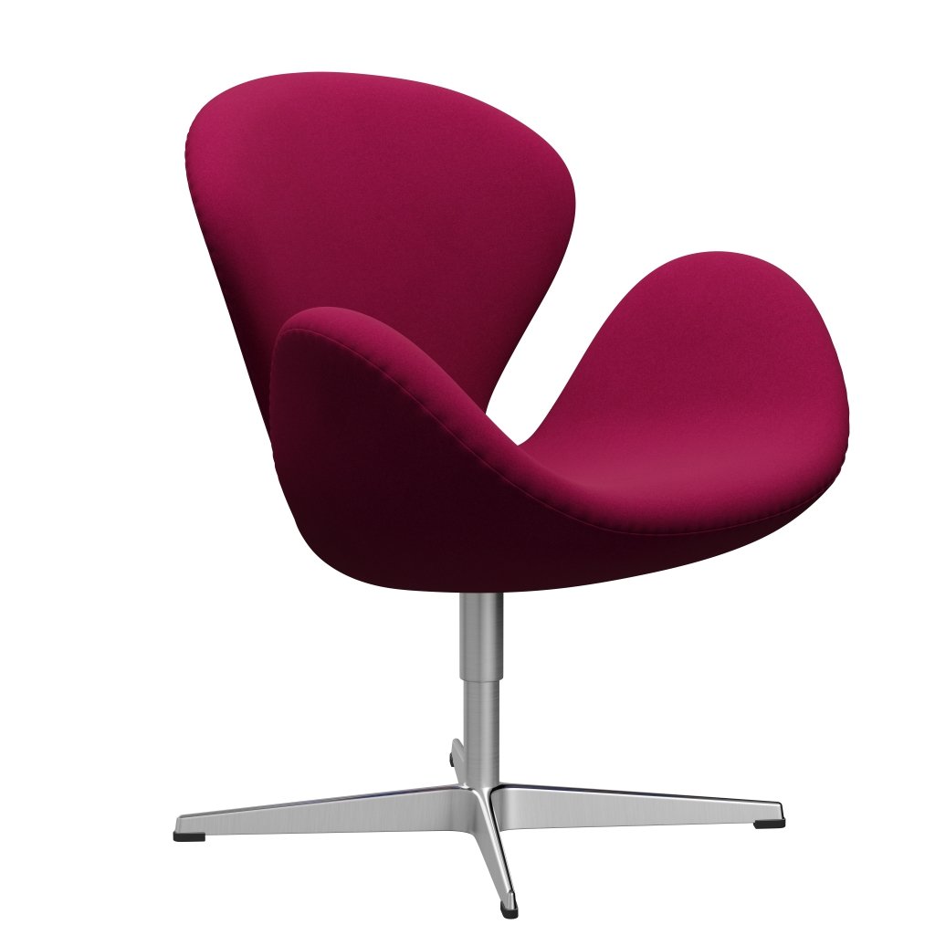 Fritz Hansen Swan Lounge Chair, satén kartáčovaný hliník/Divina Pink Dark