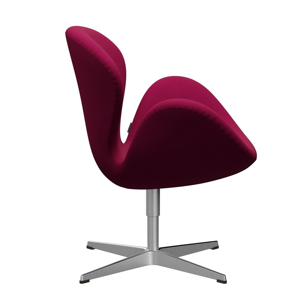 Fritz Hansen Swan Lounge Chair, satén kartáčovaný hliník/Divina Pink Dark