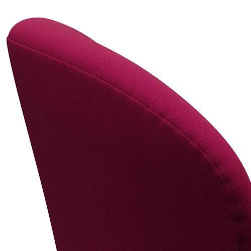 Fritz Hansen Swan Lounge Chair, Satin Brushed Aluminium/Divina Pink Dark