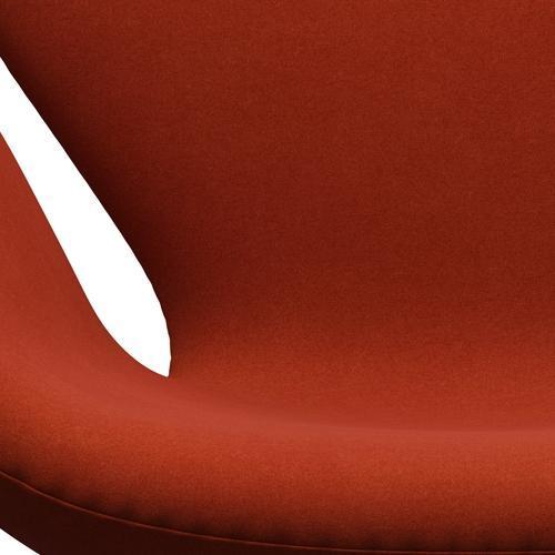 Fritz Hansen Swan Lounge Chair, satén kartáčovaný hliník/divina terakota