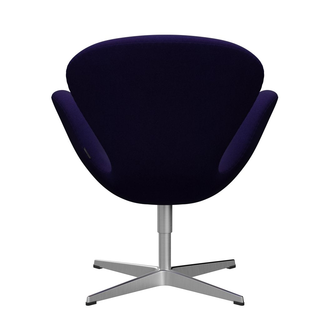 Fritz Hansen Swan Lounge Chair, saténová kartáčovaná hliník/Divina Violet Dark (692)