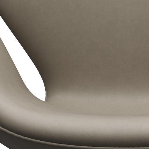 Fritz Hansen Swan Lounge Chair, satén kartáčovaný hliník/základní světle šedá