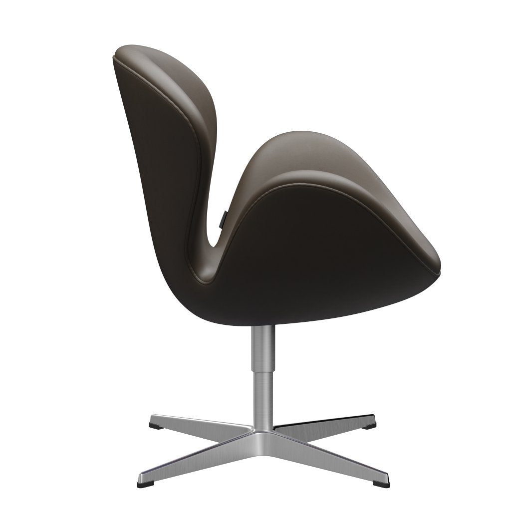 Fritz Hansen Swan Lounge Chair, satén kartáčovaný hliník/esenciální kámen