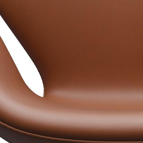 Fritz Hansen Swan Lounge Chair, satén kartáčovaný hliník/Essential Walnut