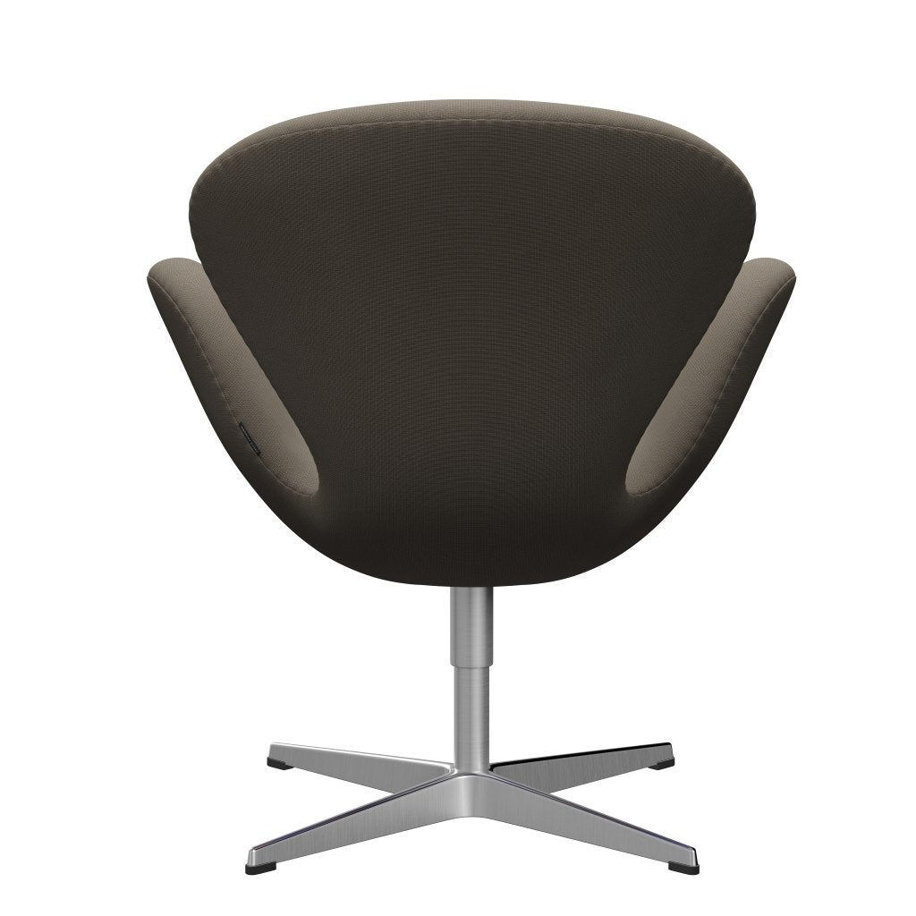 Fritz Hansen Swan Lounge Chair, saténová kartáčovaná hliník/sláva Beige (61003)