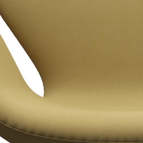 Fritz Hansen Swan Lounge Chair, saténová kartáčovaná hliník/sláva Beige (62068)