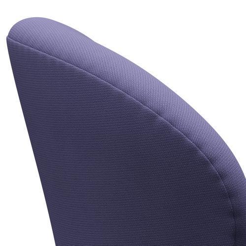 Fritz Hansen Swan Lounge Chair, Satin Brushed Aluminium/Fame Blue Violet