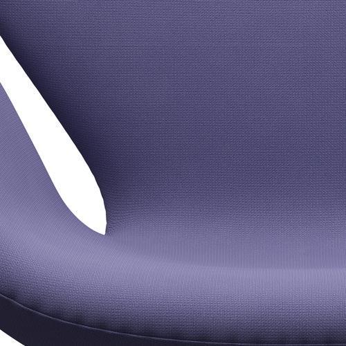 Fritz Hansen Swan Lounge Chair, saténová kartáčovaná hliníková/sláva modrá fialová