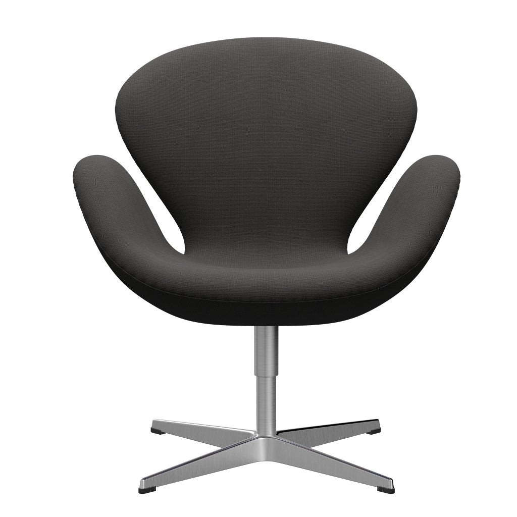 Fritz Hansen Swan Lounge Chair, saténová kartáčovaná hliník/sláva Brown (61060)