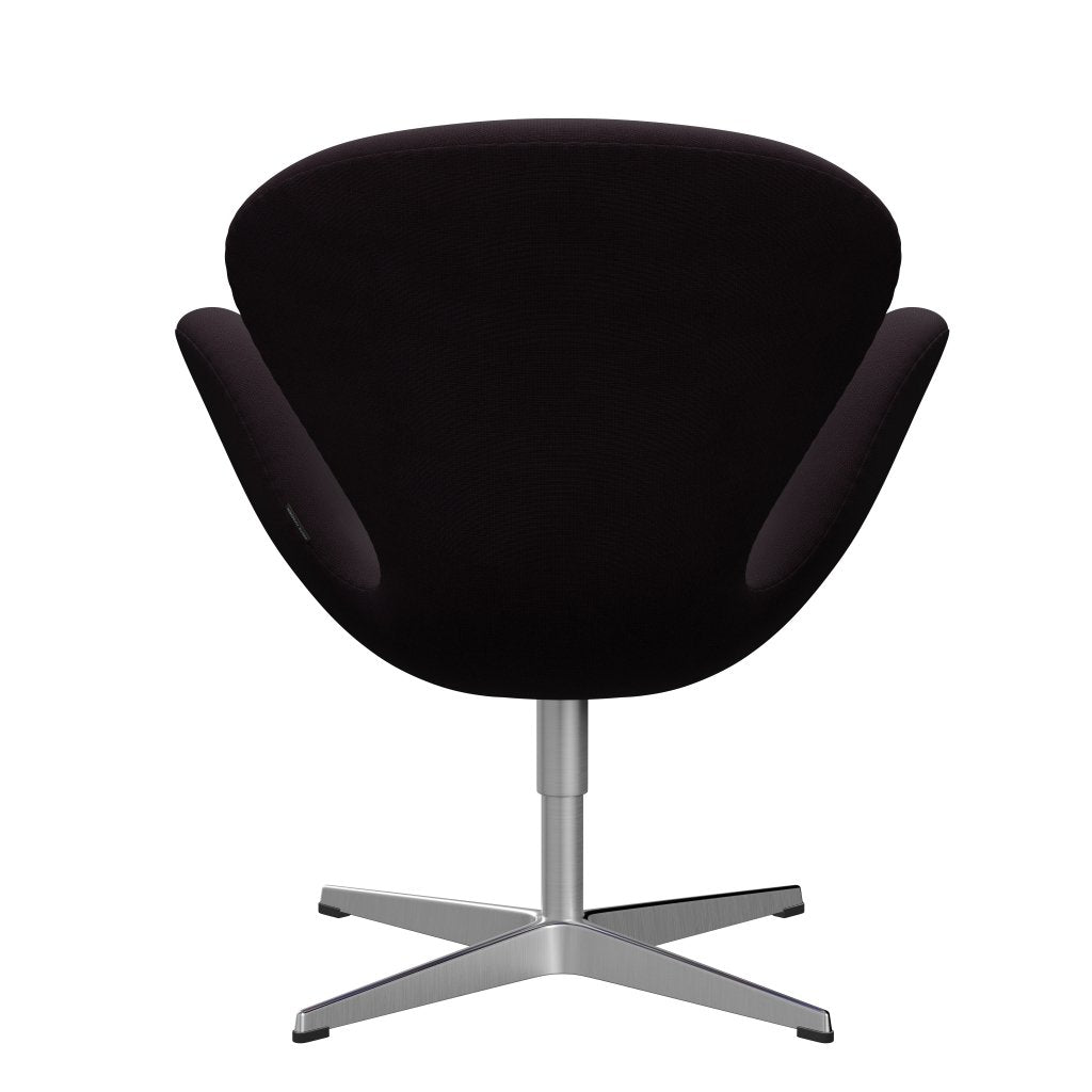 Fritz Hansen Swan Lounge Chair, saténová kartáčovaná hliník/sláva Brown (61108)