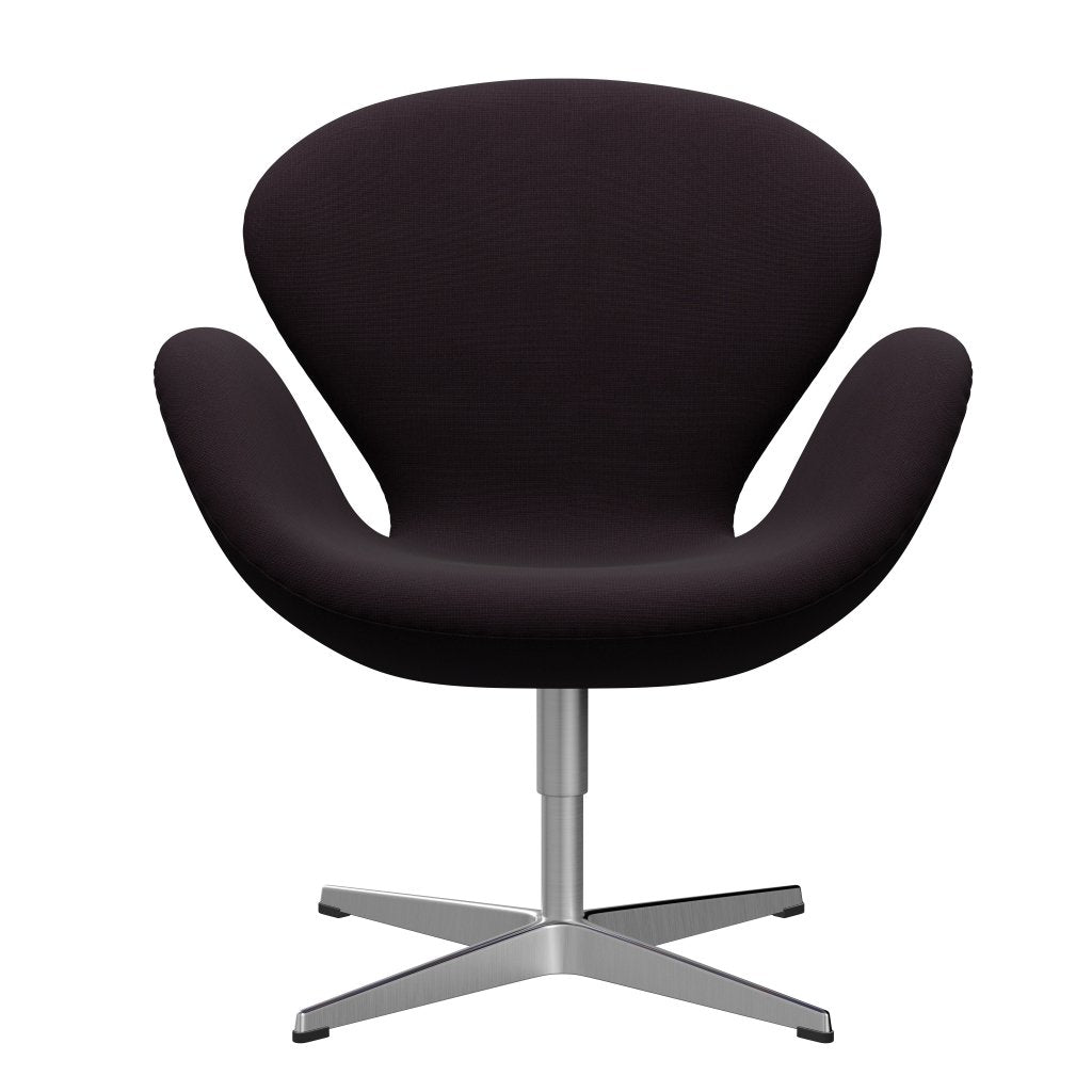 Fritz Hansen Swan Lounge Chair, saténová kartáčovaná hliník/sláva Brown (61108)