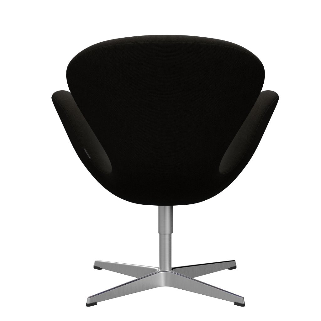 Fritz Hansen Swan Lounge Chair, Satin Brushed Aluminium/Fame Dark