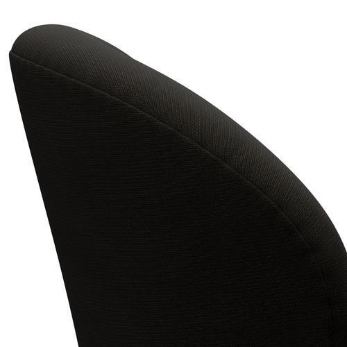 Fritz Hansen Swan Lounge Chair, saténová kartáčovaná hliník/sláva tma