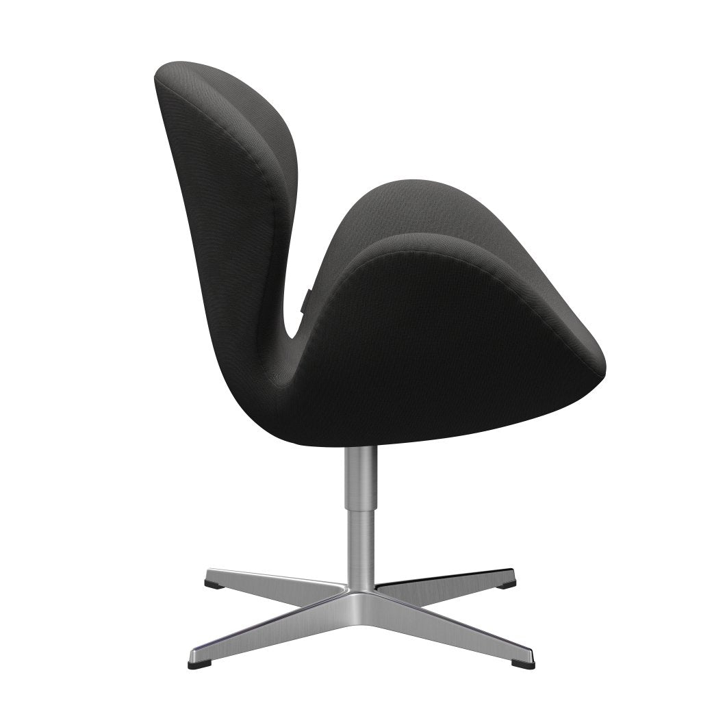 Fritz Hansen Swan Lounge Chair, saténová kartáčovaná hliník/sláva tmavě šedá