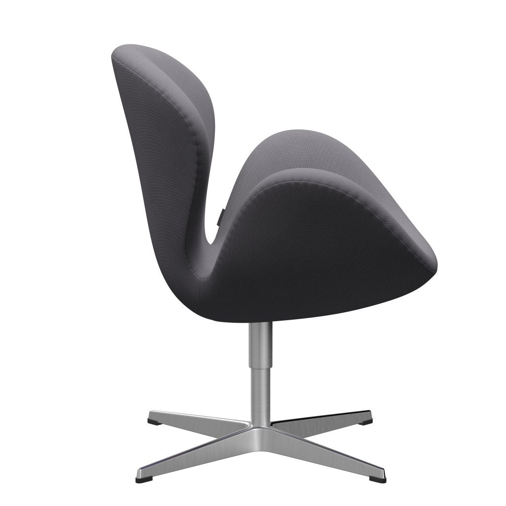 Fritz Hansen Swan Lounge Chair, saténová kartáčovaná hliník/sláva šedá (60078)