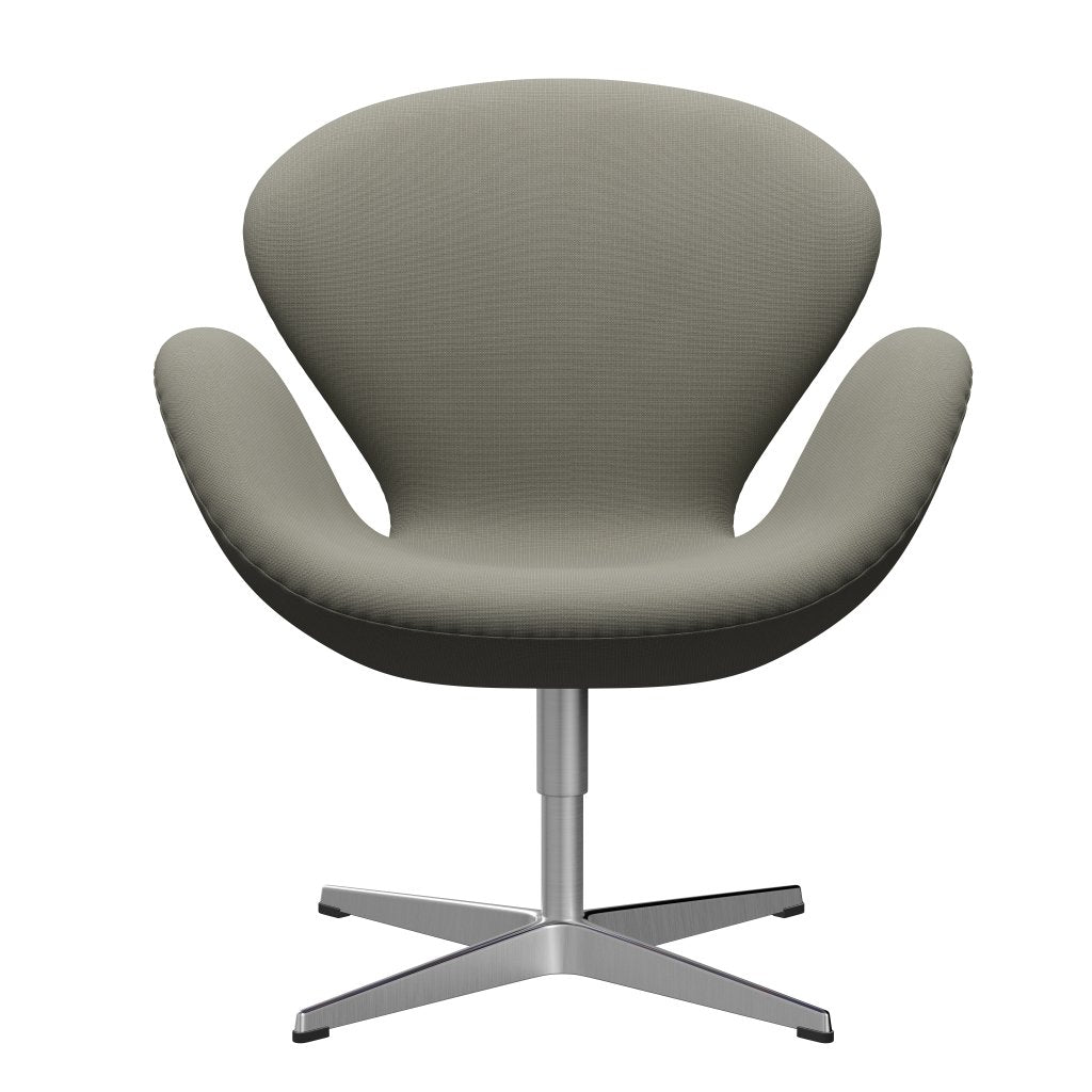 Fritz Hansen Swan Lounge Chair, Satin Brushed Aluminium/Fame Grey (61136)