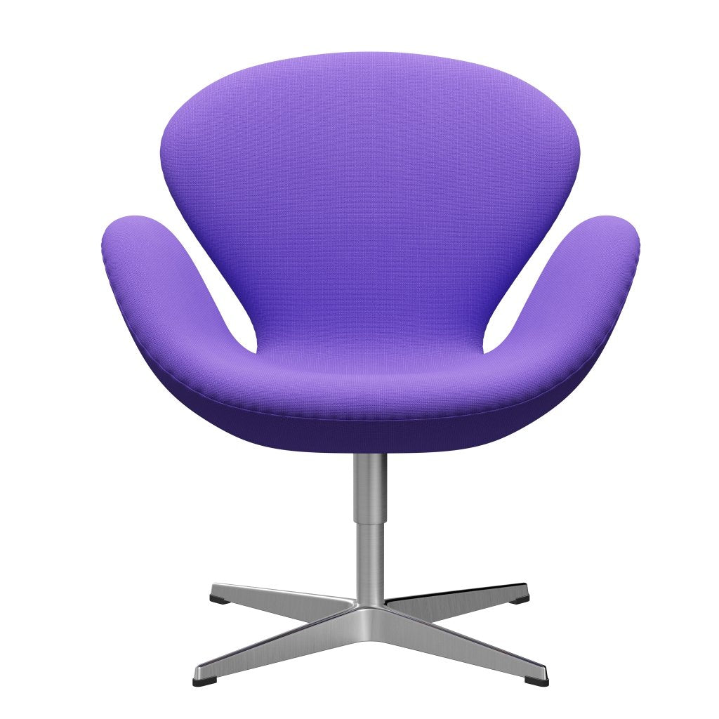 Fritz Hansen Swan Lounge Chair, saténové kartáčované hliníkové/slávy Violet Light