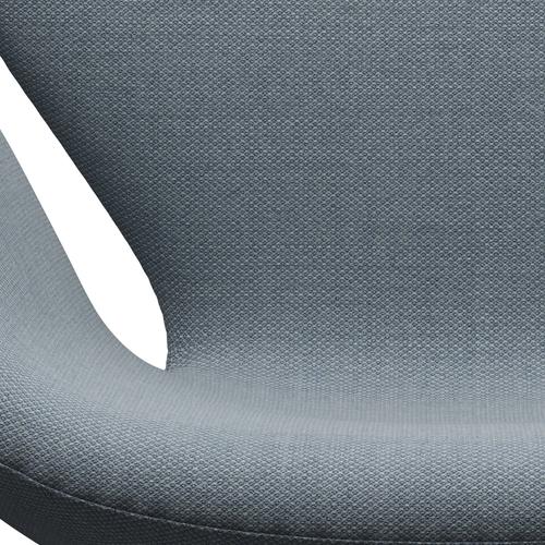 Fritz Hansen Swan Lounge Chair, satén kartáčovaný hliník/fiord modrá/šedá