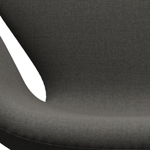 Fritz Hansen Swan Lounge Chair, satén kartáčovaný hliník/fiord tmavě šedá/kámen