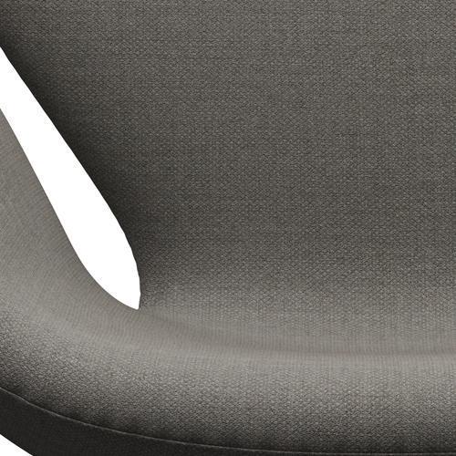 Fritz Hansen Swan Lounge Chair, satén kartáčovaný hliník/fiord šedá/kámen