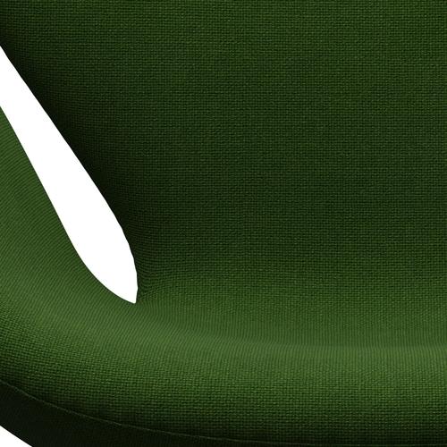 Fritz Hansen Swan Lounge Chair, Sating kartáčovaná hliník/Hallingdal Grass Green