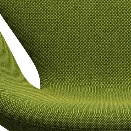 Fritz Hansen Swan Lounge Chair, satén kartáčovaný hliník/hallingdal zelená