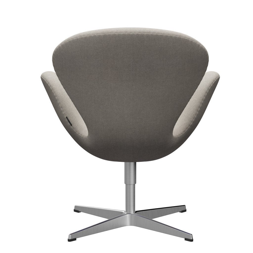 Fritz Hansen Swan Lounge Chair, saténový kartáčovaný hliník/Hallingdal Light Grey (103)