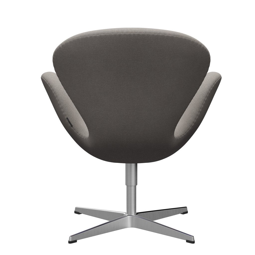 Fritz Hansen Swan Lounge Chair, saténový kartáčovaný hliník/Hallingdal Light Grey (113)