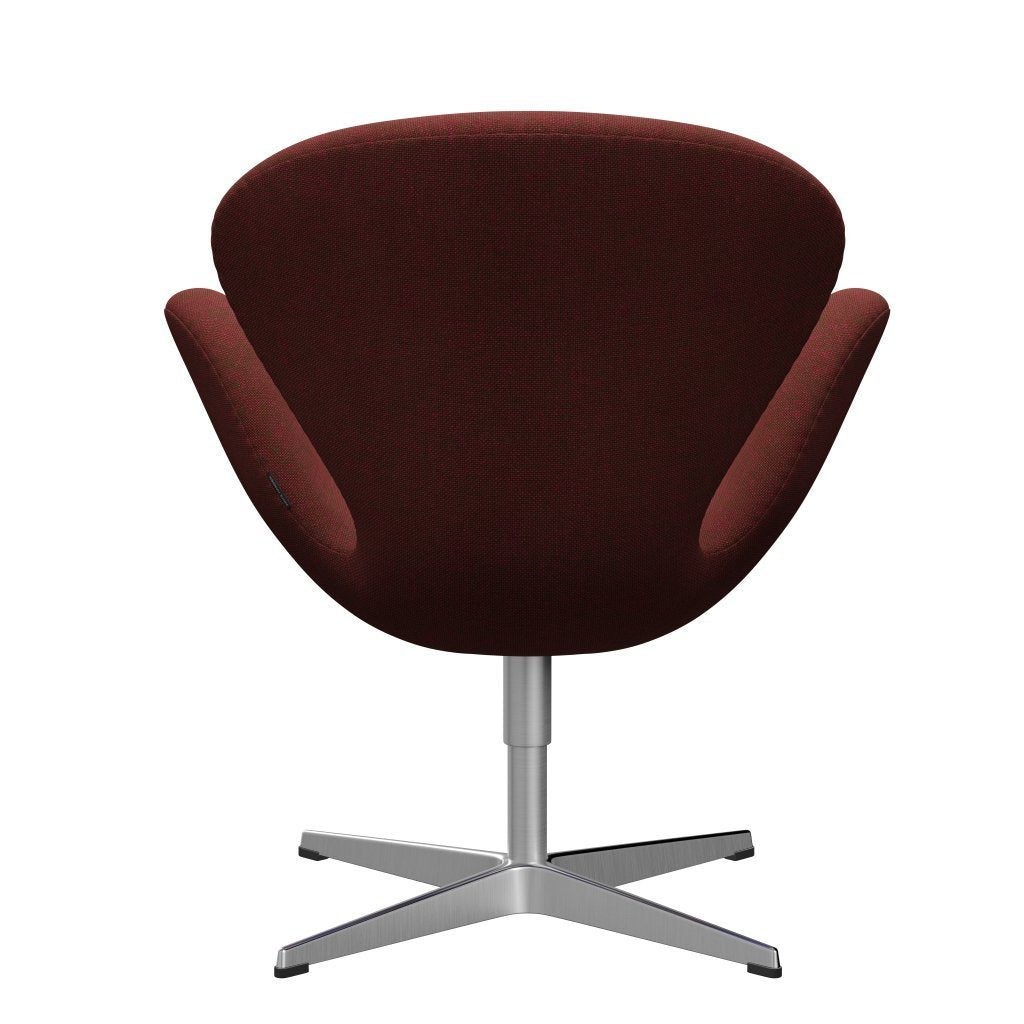 Fritz Hansen Swan Lounge Chair, Satingbrushed Aluminium/Hallingdal Red/Green