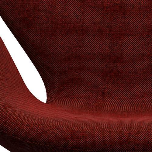 Fritz Hansen Swan Lounge Chair, satén kartáčovaný hliník/Hallingdal Red/Black