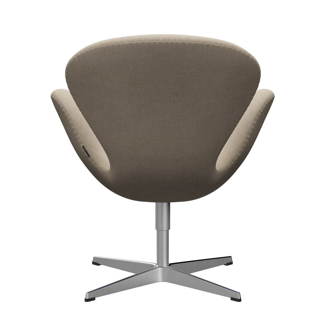 Fritz Hansen Swan Lounge Chair, Satingbrushed Aluminium/Hallingdal Sand