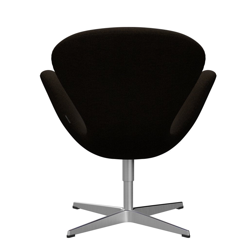 Fritz Hansen Swan Lounge Chair, satén kartáčovaný hliník/Hallingdal Black/Brown